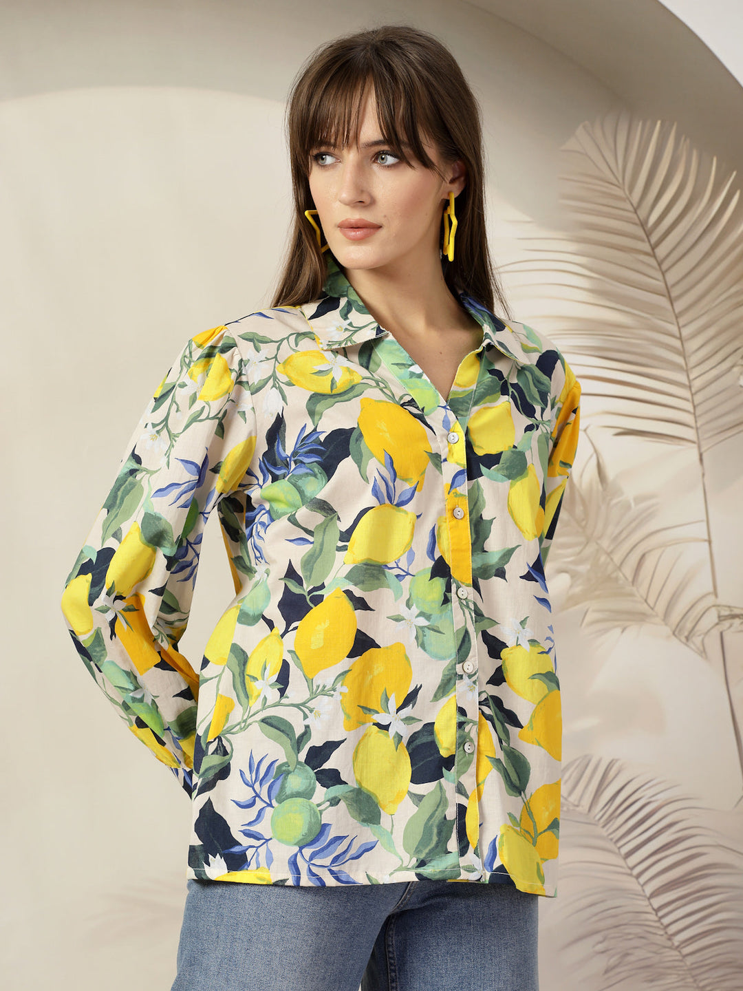 Women Floral Opaque Printed Casual Cotton Shirt