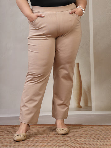 Plus Size Regular Fit Slip-On Jeggings