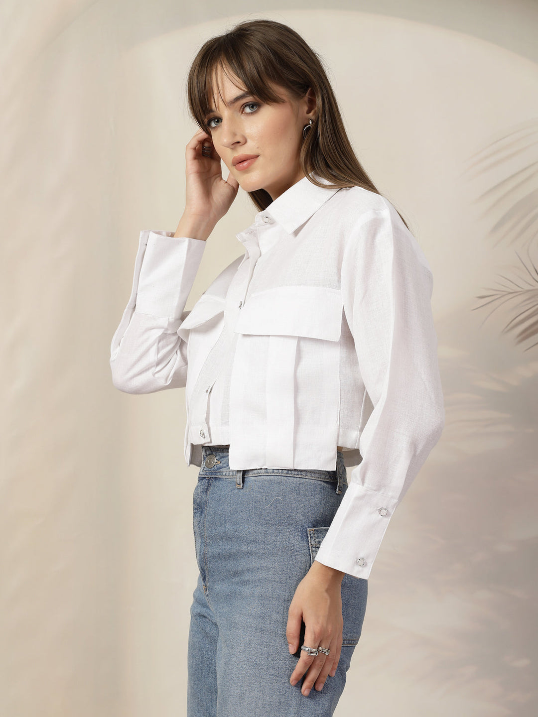 Women Opaque Casual Cotton Shirt