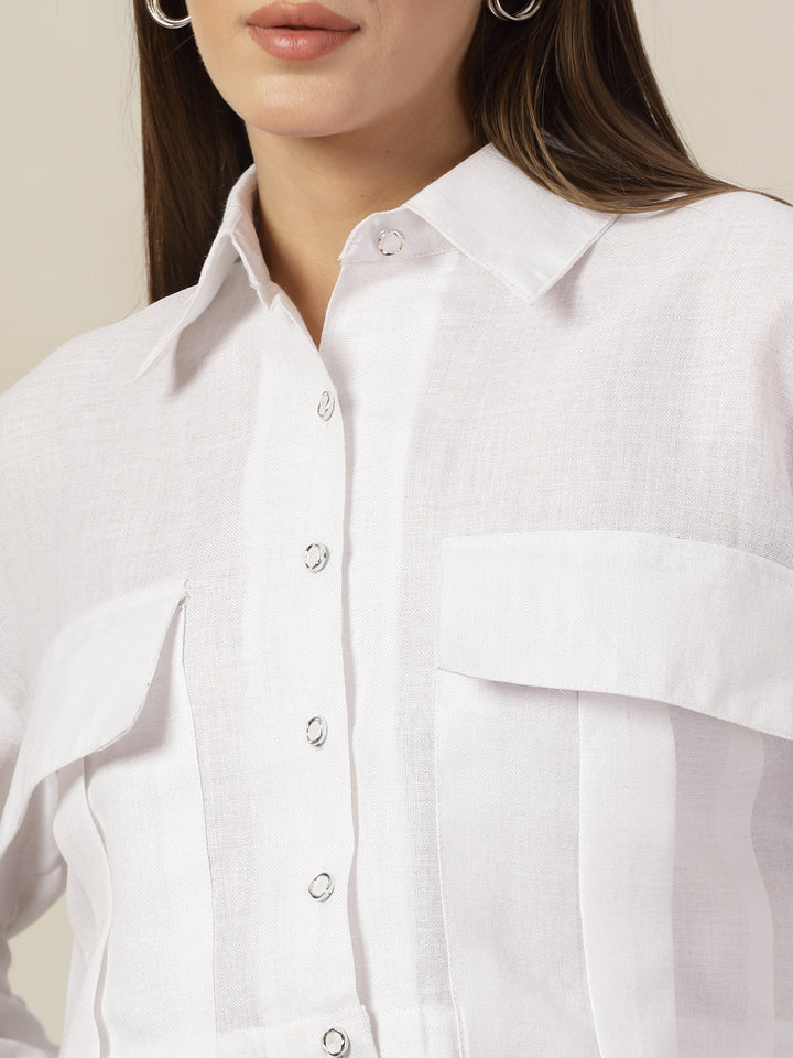 Women Opaque Casual Cotton Shirt