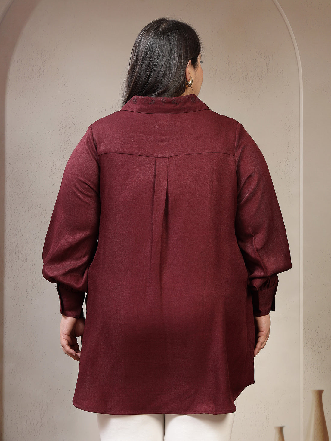 Plus Size Emb Tunic With Hand Embellishments