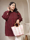 Plus Size Emb Tunic With Hand Embellishments