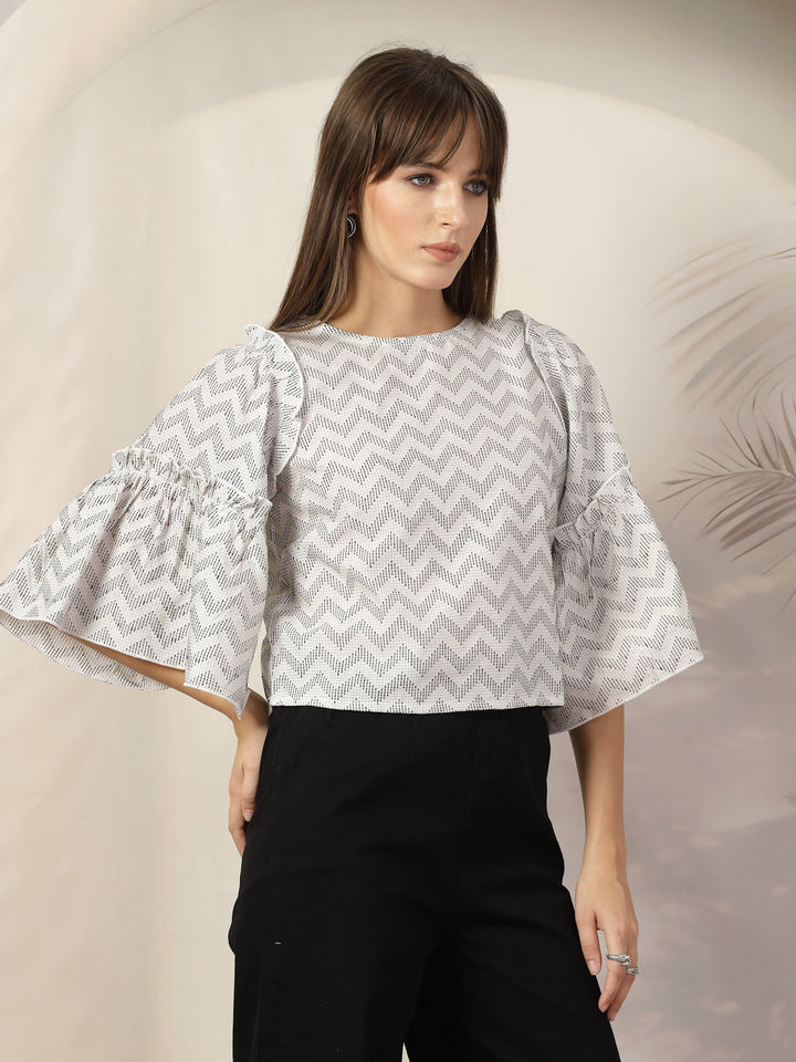 Bell Sleeve Cotton Top