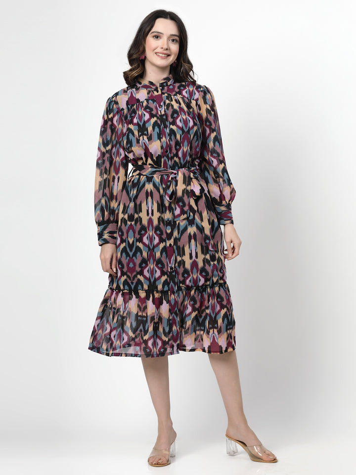 Print Shirt Dress