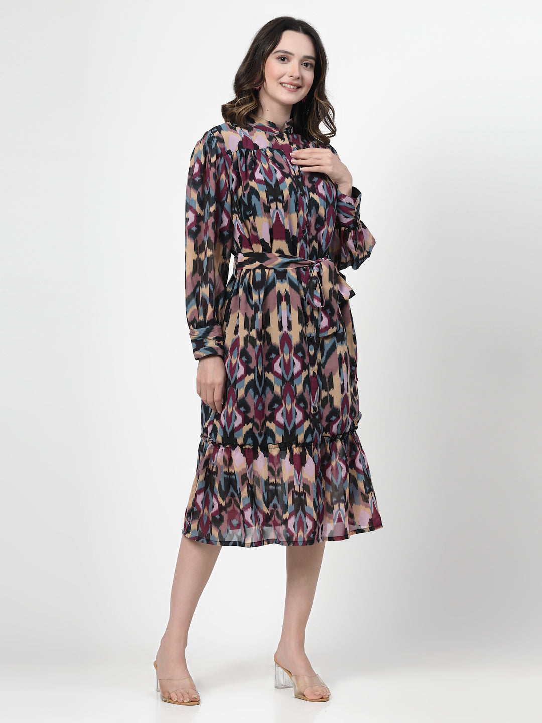 Print Shirt Dress