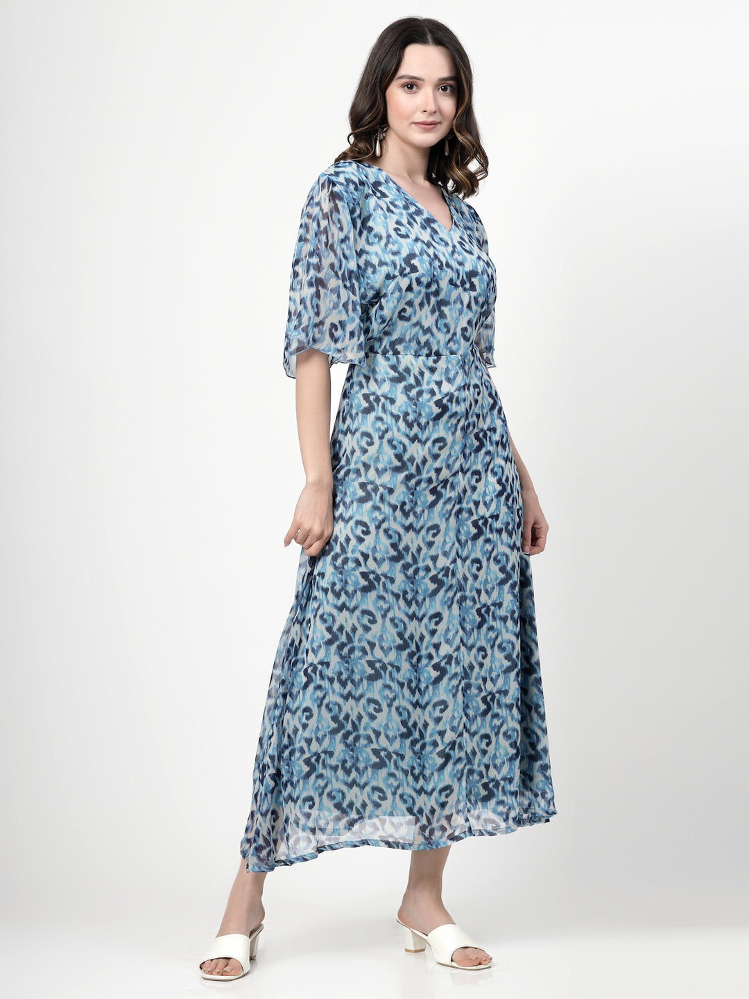 Print A-Line Dress