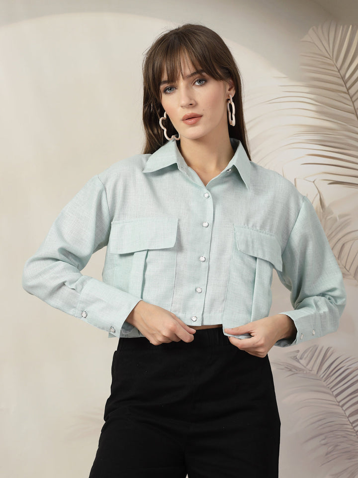 Women Opaque Casual Cotton Shirt