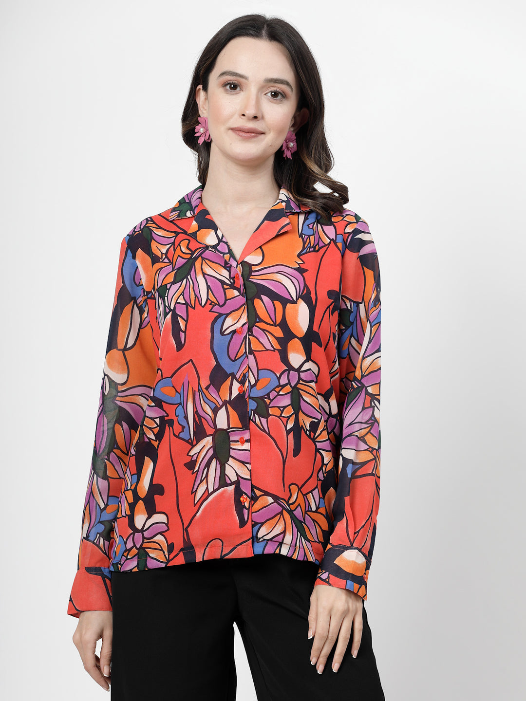 Women Opaque Printed Casual Shirt