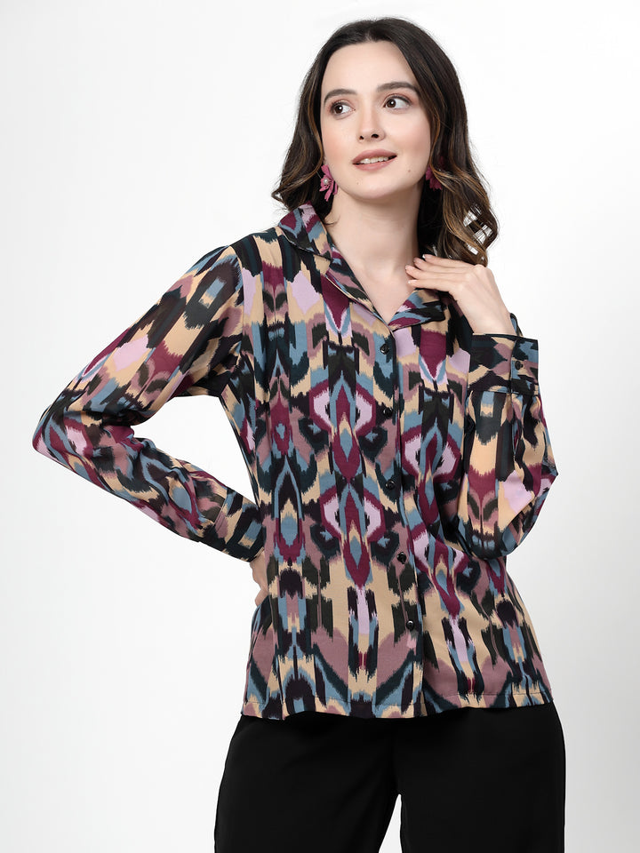 Women Opaque Printed Casual Shirt