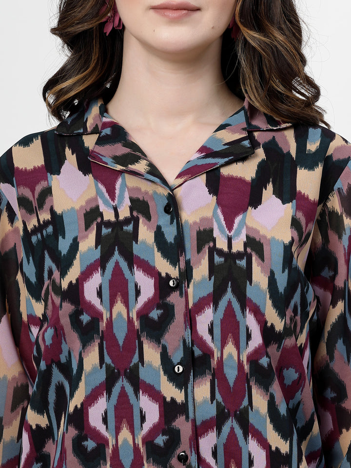 Women Opaque Printed Casual Shirt