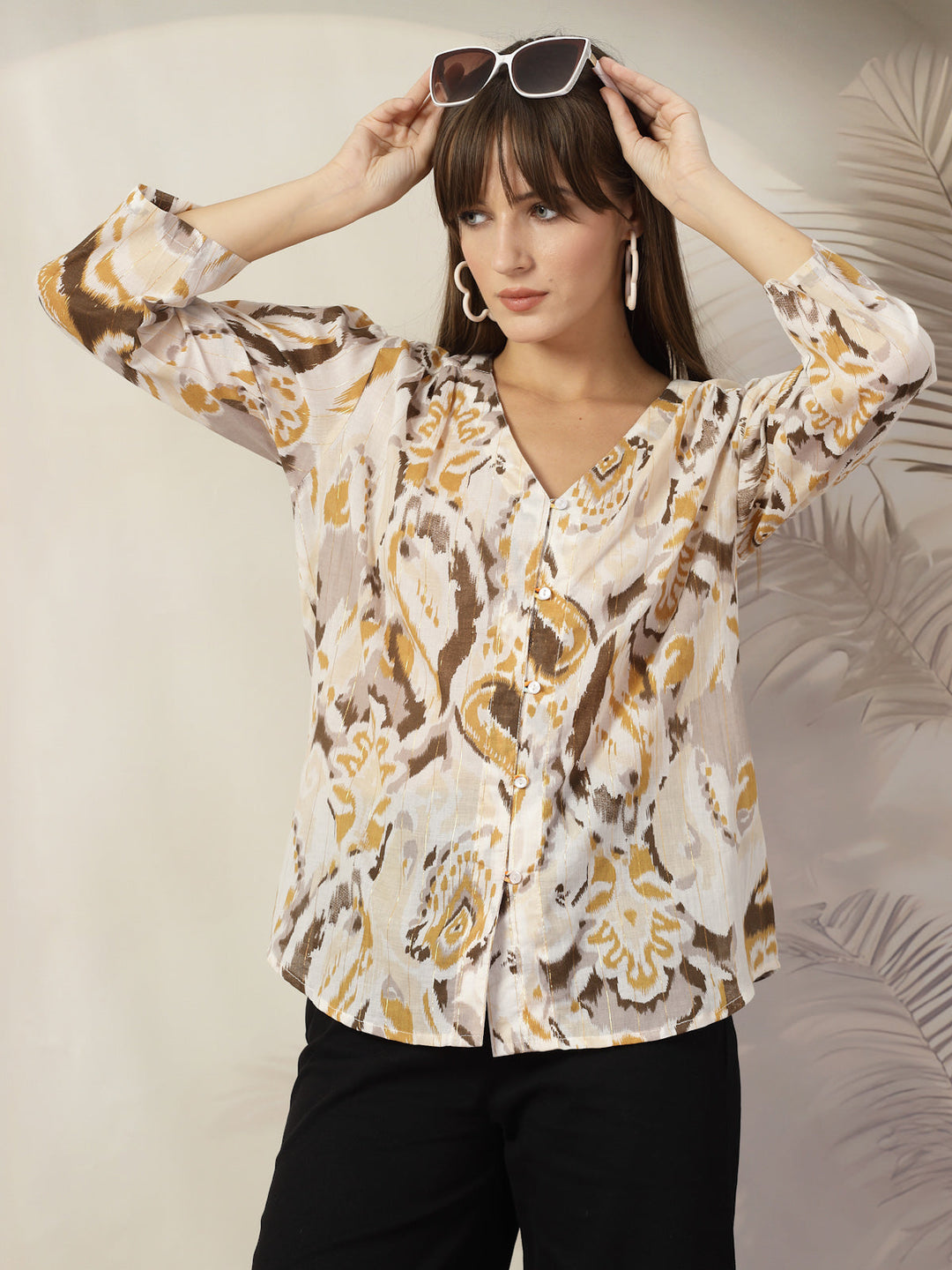 Animal Print Cotton Top