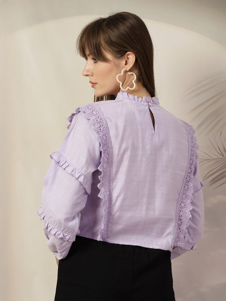 Flared Sleeve Cotton Top