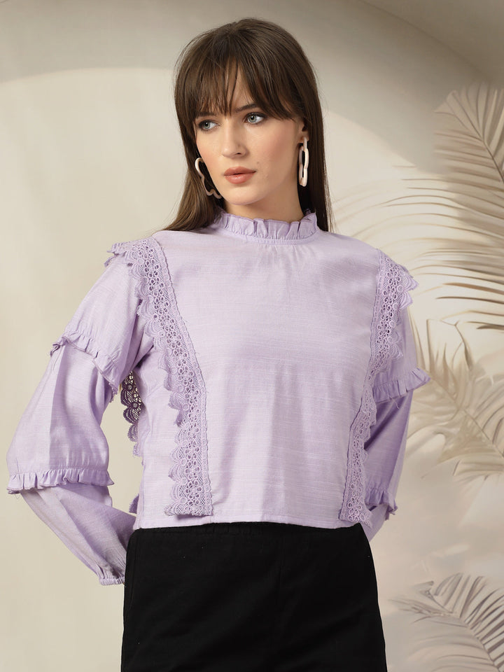 Flared Sleeve Cotton Top