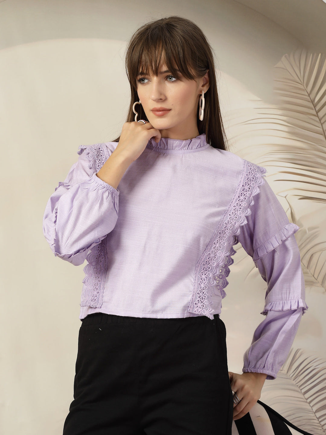 Flared Sleeve Cotton Top