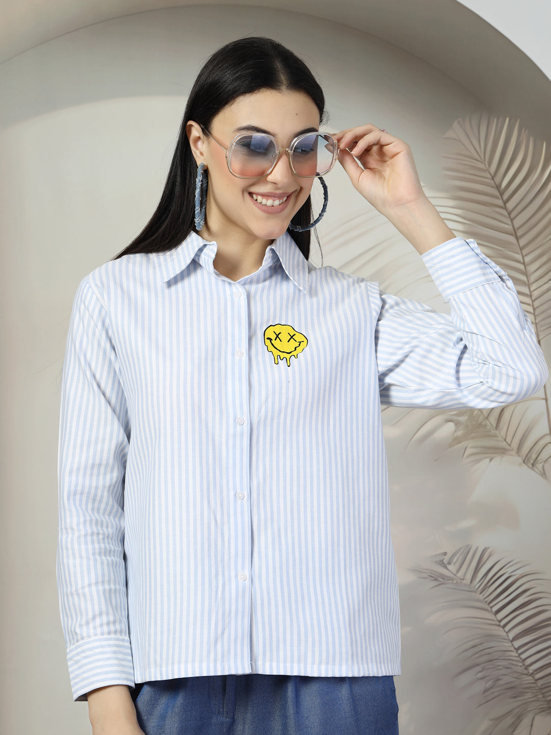 Women Standard Opaque Striped Casual Shirt