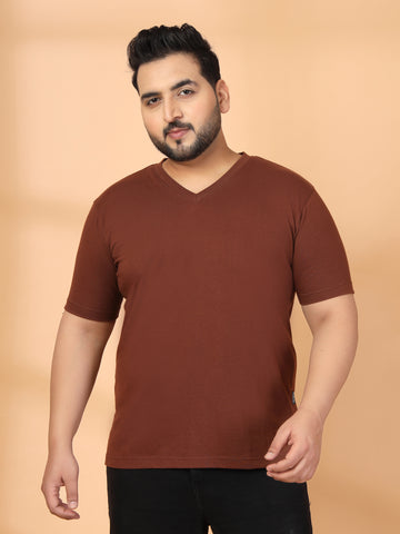 Plus Size Men V-Neck T-shirt