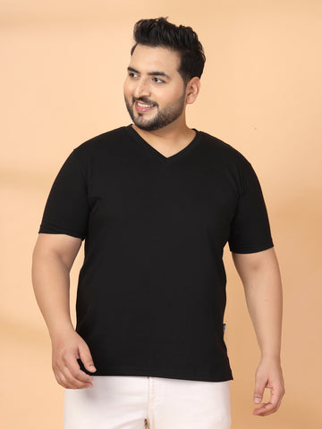 Plus Size Men V-Neck T-shirt