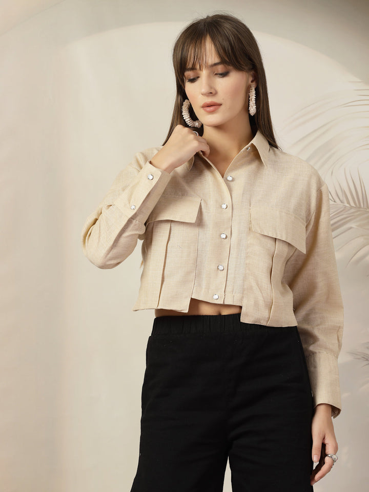 Women Opaque Casual Cotton Shirt