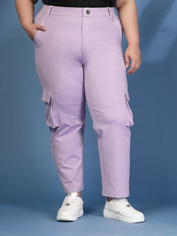 Plus Size Regular Fit Mid-Rise Cargo