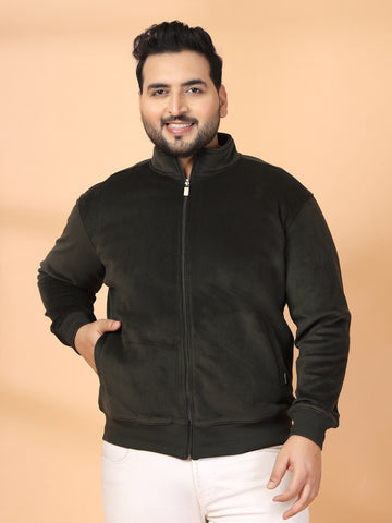 Plus Size Mock Collar Jacket