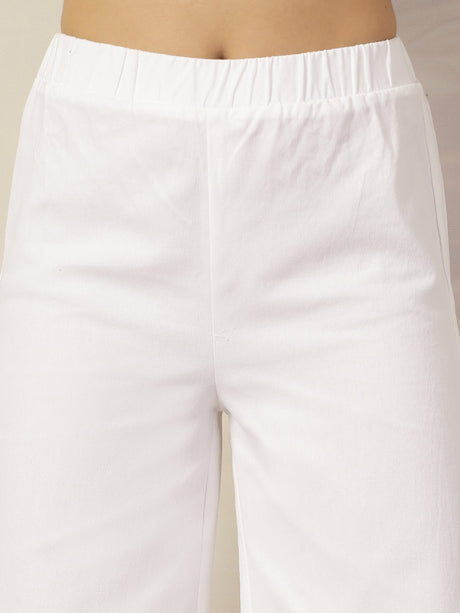 Women Regular Fit Parallel Cotton Trousers