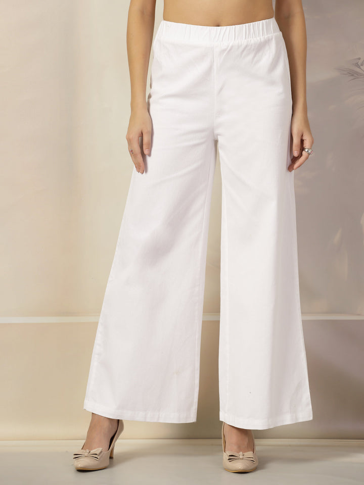 Women Regular Fit Parallel Cotton Trousers