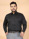 Plus Size Men Classic Striped Formal Shirt