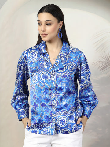 Women Standard Floral Opaque Printed Casual Shirt