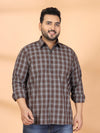 Plus Size Men Classic Checked Casual Shirt