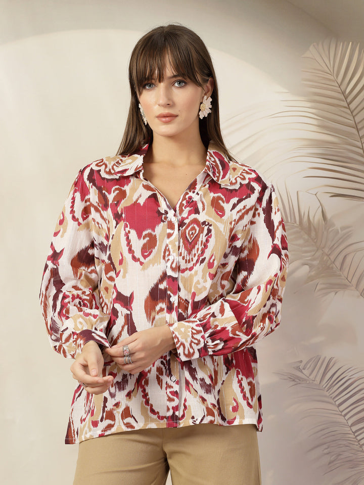 Women Floral Opaque Printed Casual Cotton Shirt