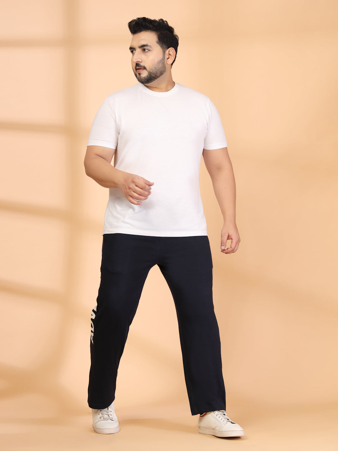 Plus Size Men Mid-Rise Track Pants