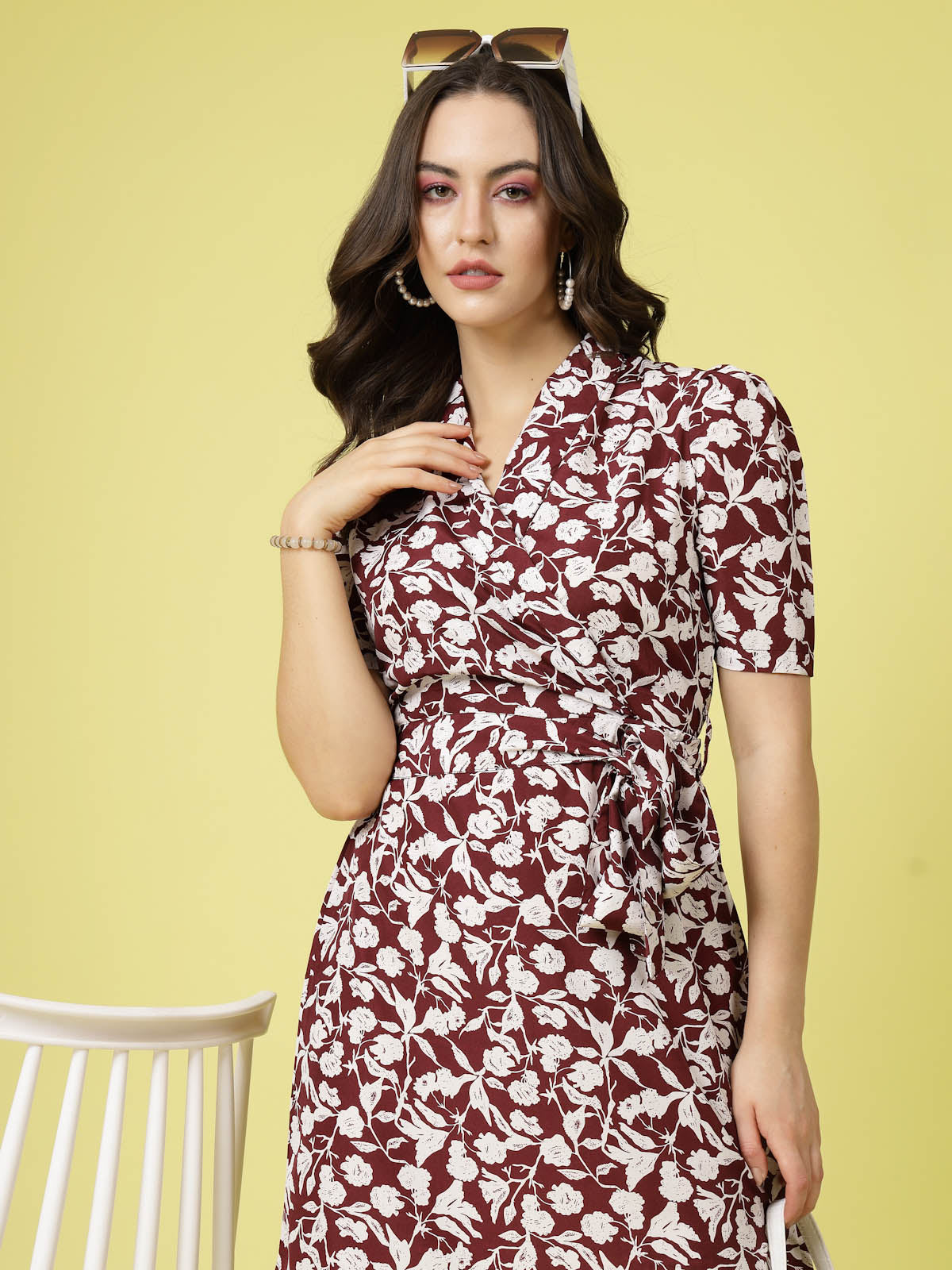 Buy Mast & Harbour V Neck Gathered A Line Dress - Dresses for Women  26830420 | Myntra