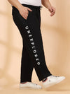 Plus Size Men Printed Mid-Rise Track Pants