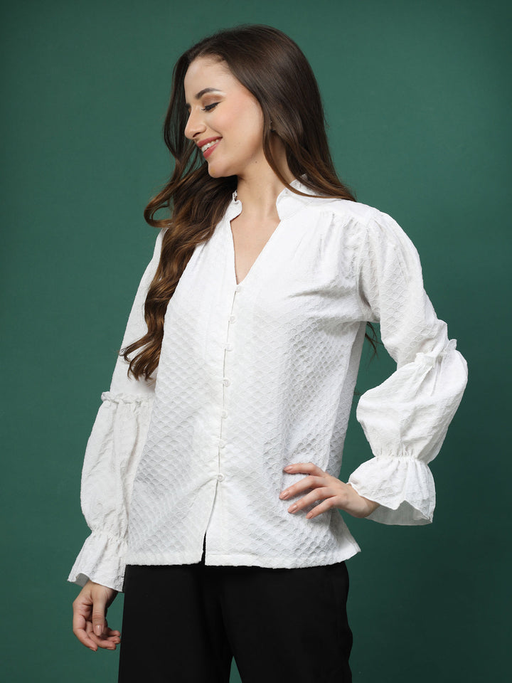 Women Opaque Striped Casual Shirt