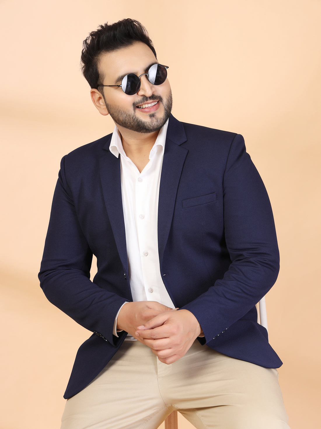 Plus Size Single Breasted Blazer