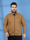 Plus Size Men Open Front Jacket with Embroidered
