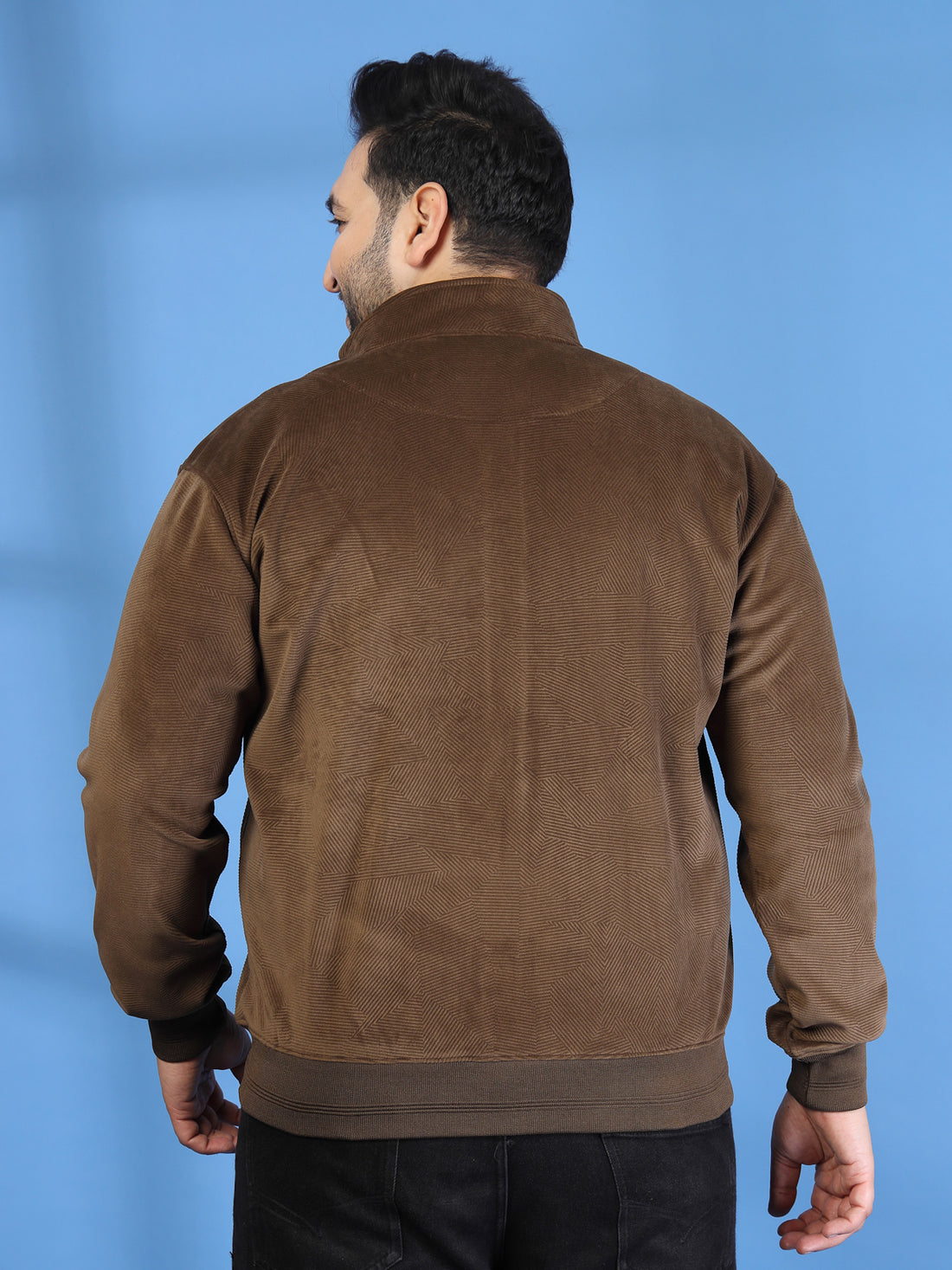 Plus Size Mock Collar Jacket