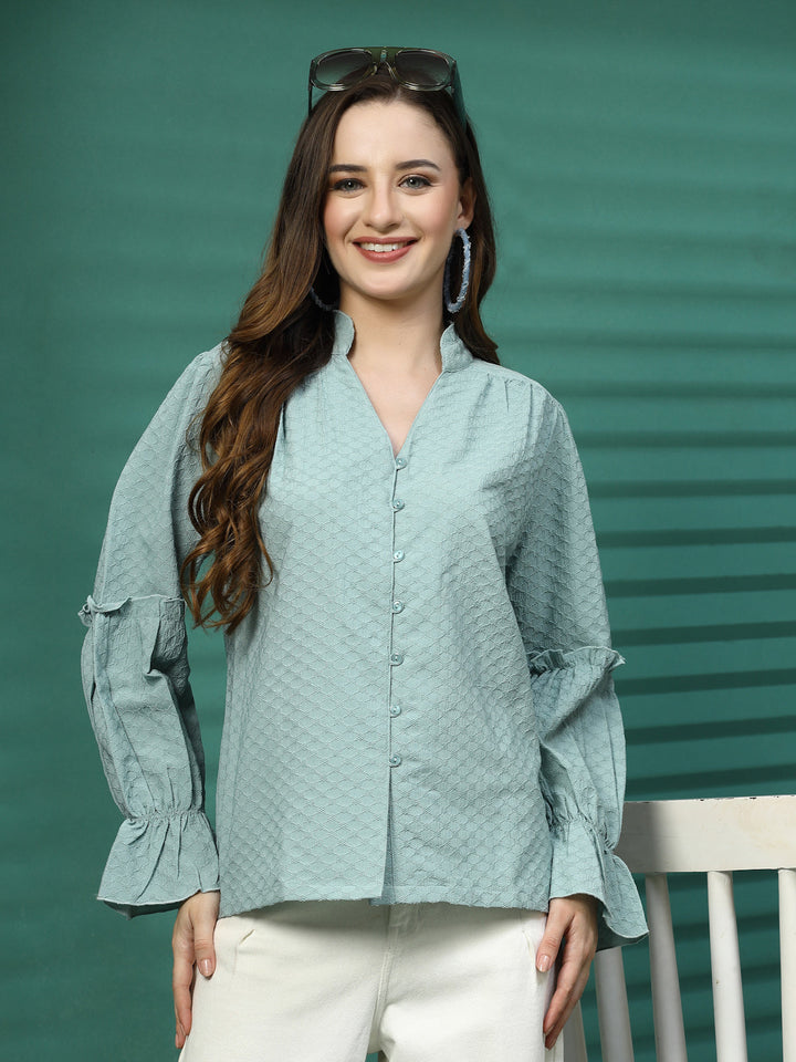 Women Opaque Striped Casual Shirt