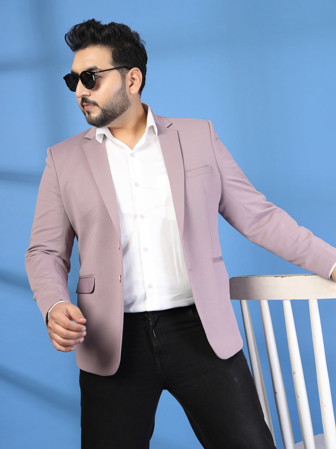 Plus Size Single Breasted Blazer