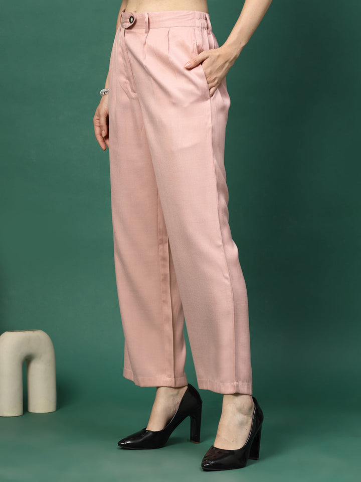 Women Loose Fit Pleated Trousers