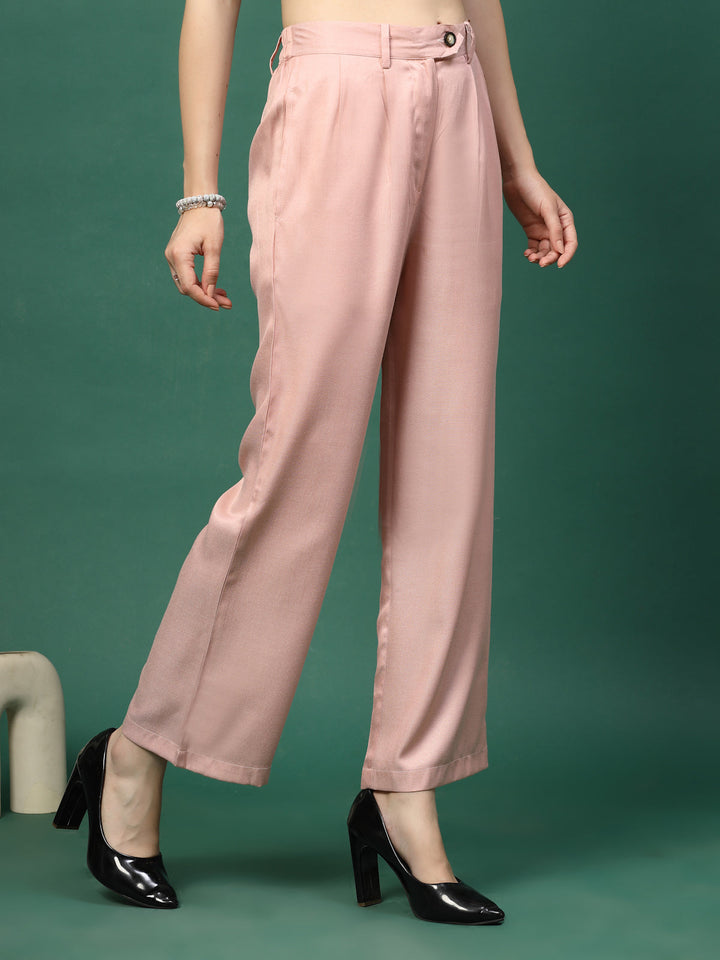 Women Loose Fit Pleated Trousers