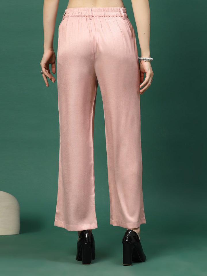 Women Loose Fit Pleated Trousers