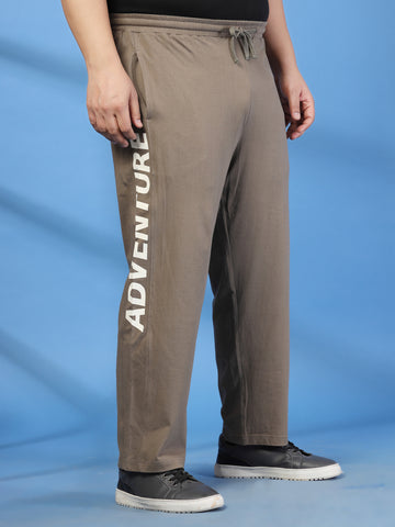 Plus Size Men Mid-Rise Track Pants
