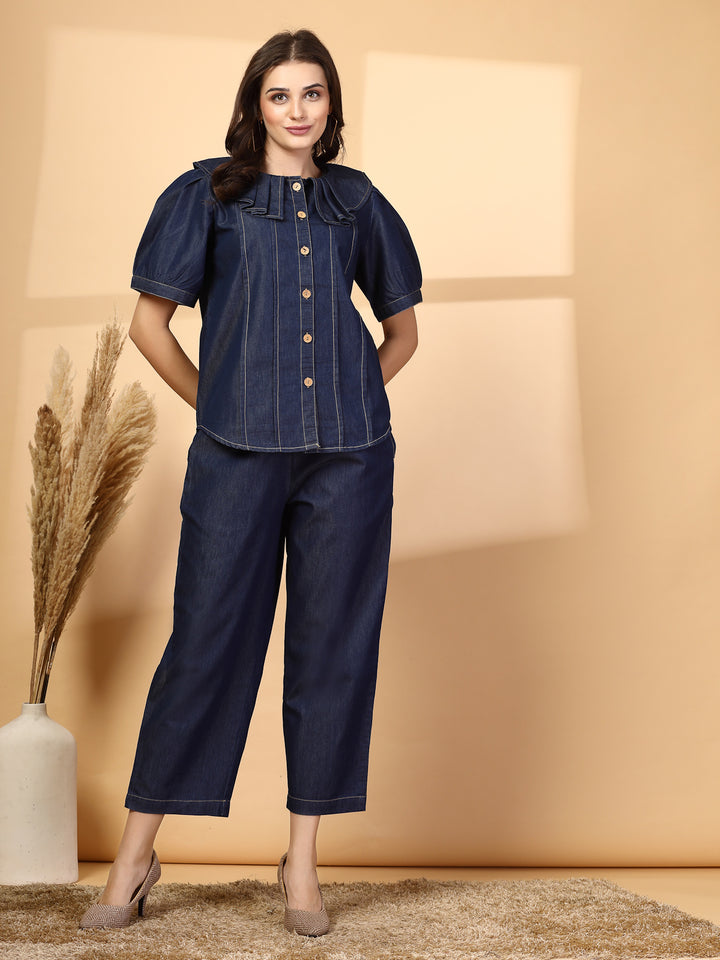 Pure Cotton Top & Trouser Co-Ord Set