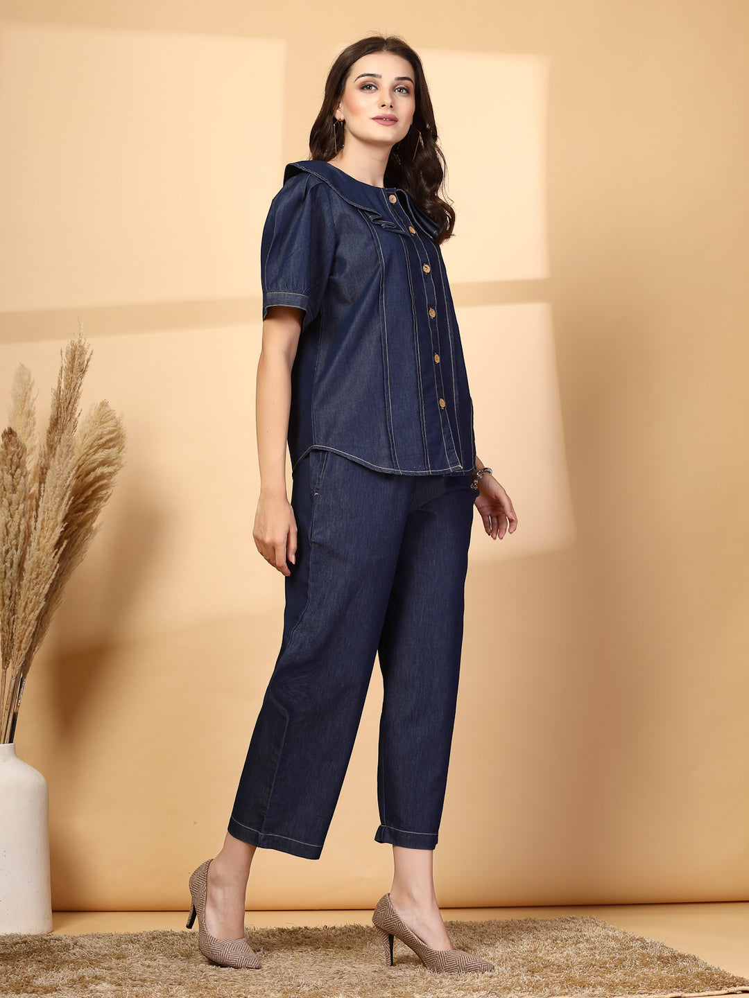 Pure Cotton Top & Trouser Co-Ord Set