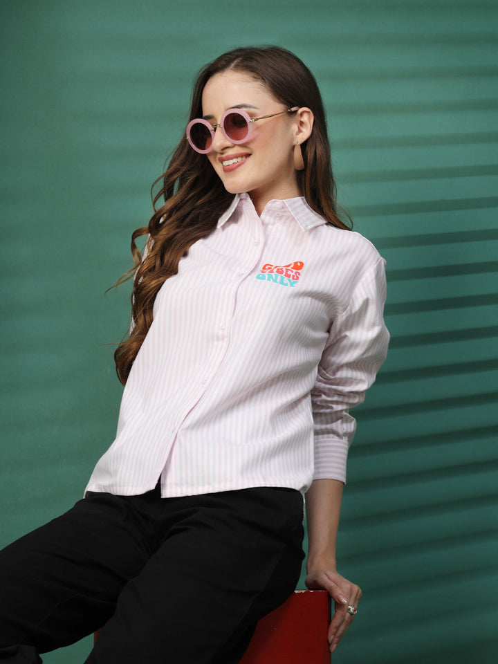 Women Opaque Striped Casual Shirt