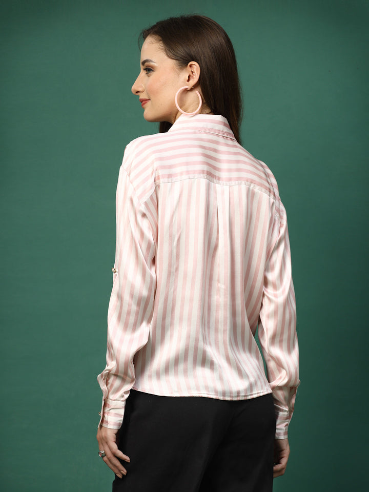 Women Opaque Striped Casual Shirt