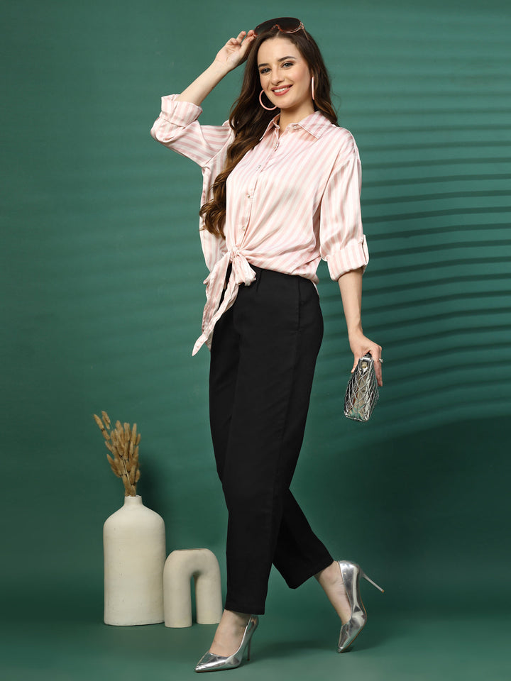 Women Opaque Striped Casual Shirt