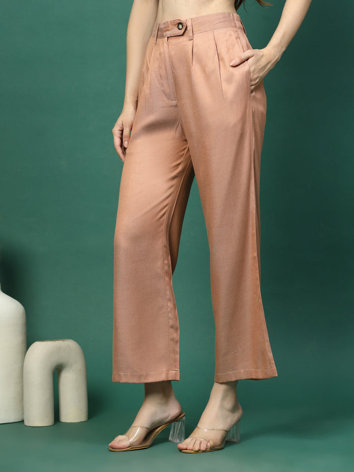 Women Loose Fit Pleated Trousers