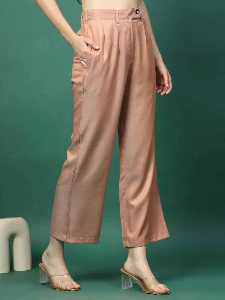 Women Loose Fit Pleated Trousers